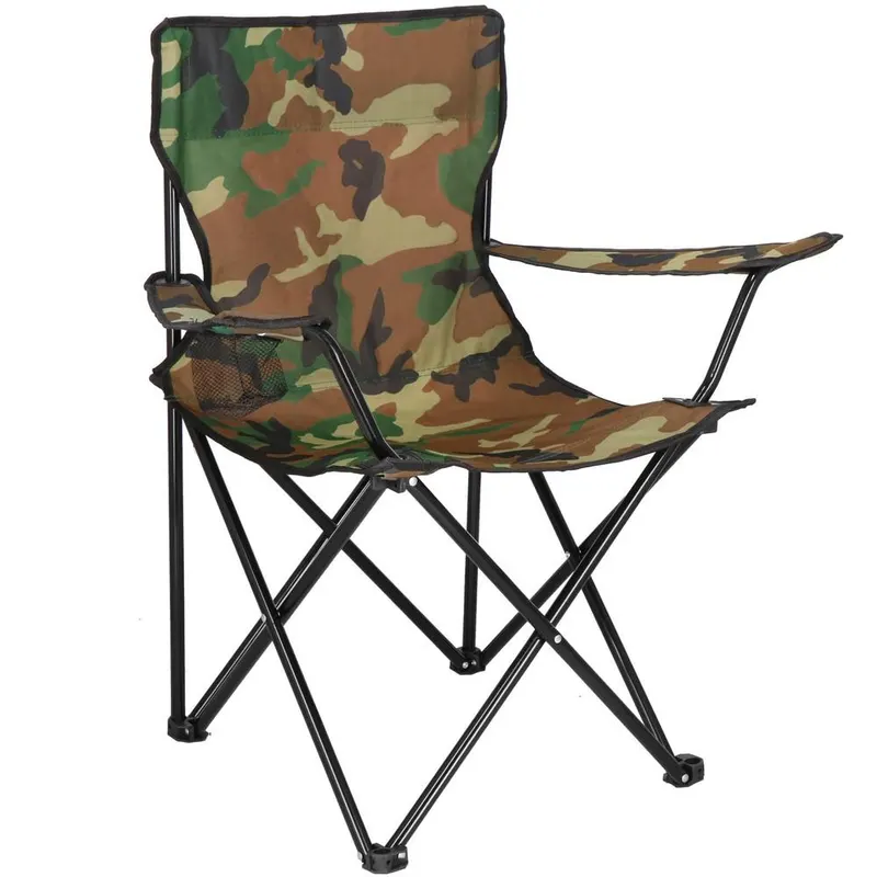 Scaun pliabil camping pescuit suport pahar textil impermeabil, 80x46x80 cm, camuflaj