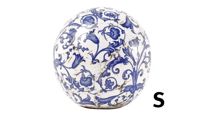Sfera din ceramica antichizata Regana, 12 cm diametru