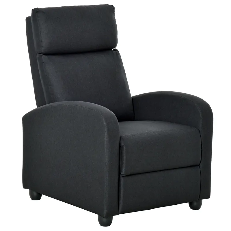 HOMCOM fotoliu recliner, 69x87x100,5cm, negru | RO