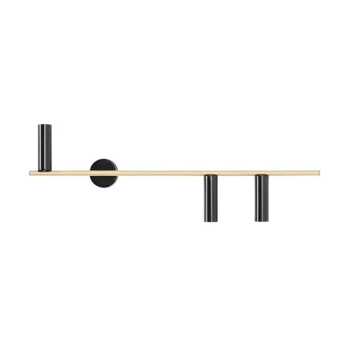 Aplica de perete VERAN 3 RIGHT - Negru/Bronz