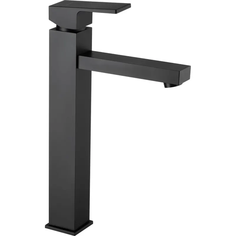 Baterie lavoar inalta Deante Anemon cu ventil click-clack inclus, negru mat