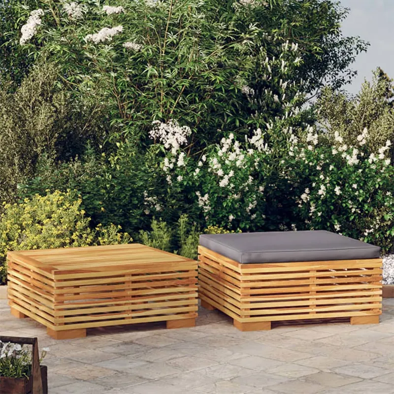 set mobilier de gradina, 2 piese, lemn masiv de tec