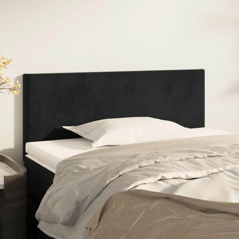tablie de pat, negru, 80x5x78/88 cm, catifea
