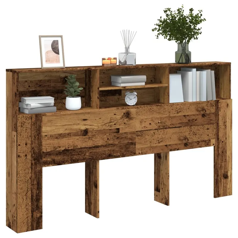 tablie pat cu dulap, lemn vechi 180x19x103,5 cm lemn prelucrat