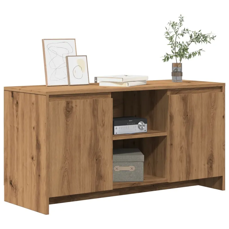 comoda tv, stejar artizanal, 102x37,5x52,5 cm, lemn prelucrat