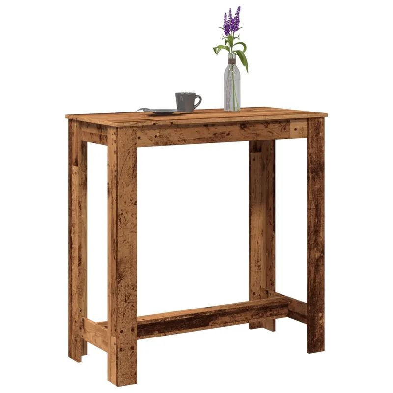 masa de bar, lemn vechi, 102x50x103,5 cm, lemn prelucrat
