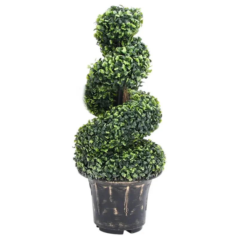 planta artificiala de cimisir cu ghiveci, verde, 89 cm, spirala
