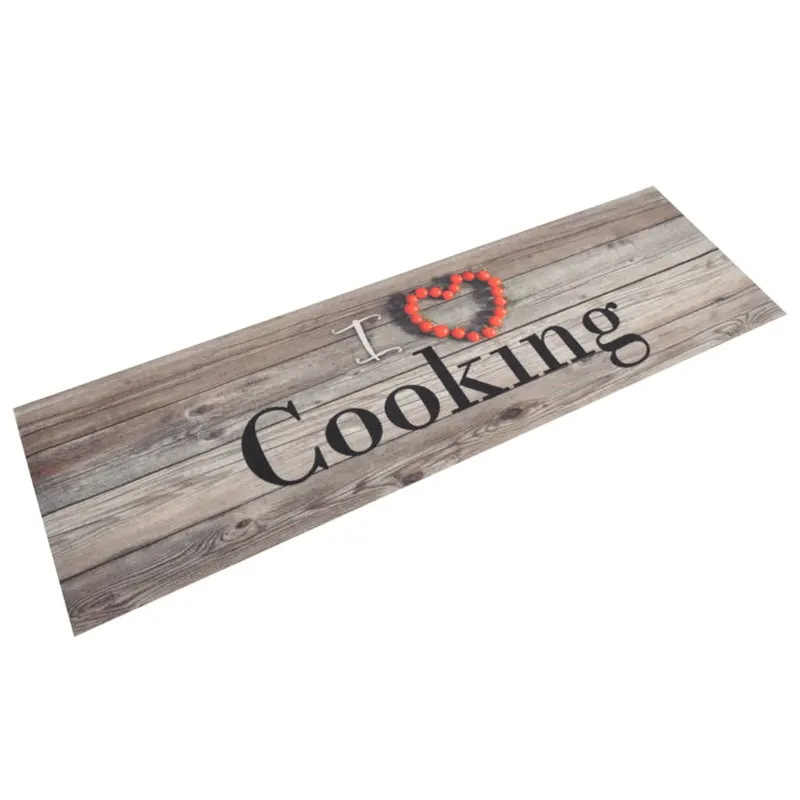 covor de bucatarie lavabil cooking, gri, 45x150 cm, catifea