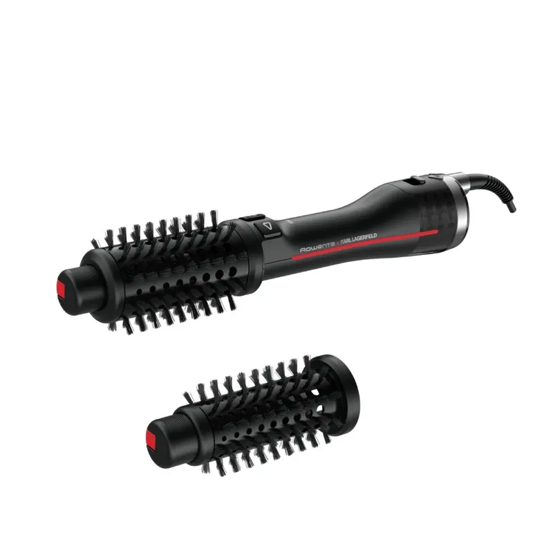 Peria rotativa cu aer cald Rowenta Karl Lagerfeld Pro Stylist CF961LF0, 750W, tehnologie Pro Dual Motion, generator de ioni, invelis exclusiv Keratin