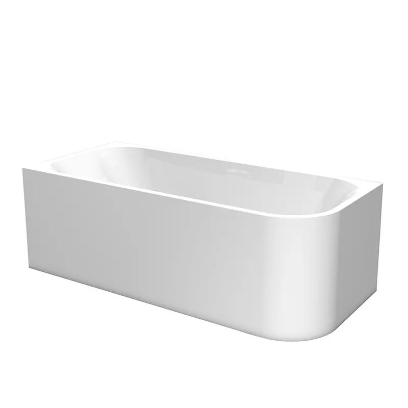 Cada freestanding Florida Maugli, 150x75x58 cm, de colt stanga, alb