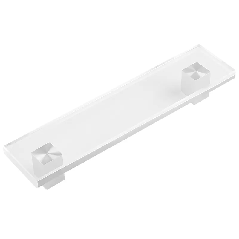 Maner din sticla FZ8007B, terminatii mat-crom, M4, 128 mm