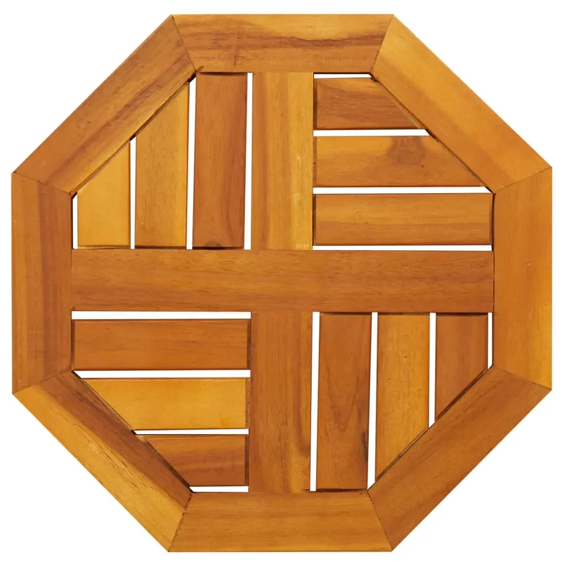 blat de masa, 40x40x2 cm, octogonal, lemn masiv acacia
