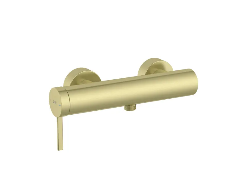 Baterie dus Roca A5A219EVA0, 0.6 bar, 108 mm, 267 mm, 2 orificii instalare, 1 2 dimensiune racord furtun, Auriu