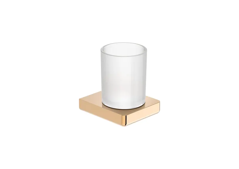 Pahar baie Roca A817021RG0, Tempo, tip instalare pe perete, numar orificii instalare 2, elemente fixare ascunse, cupru