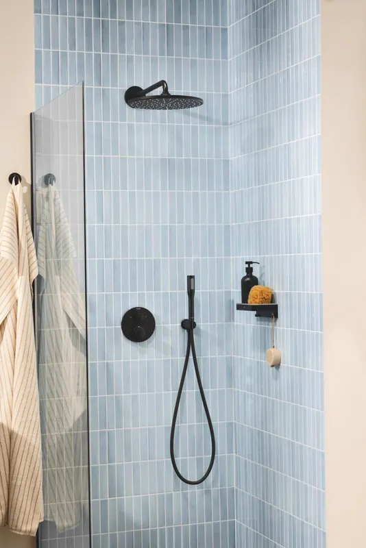 Sistem de dus Grohe 348802430, dus Rainshower, tip incastrare incastrat, pentru dus, termostat, negru