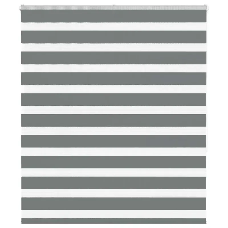 jaluzea tip zebra gri inchis latime tesatura 115,9 cm poliester