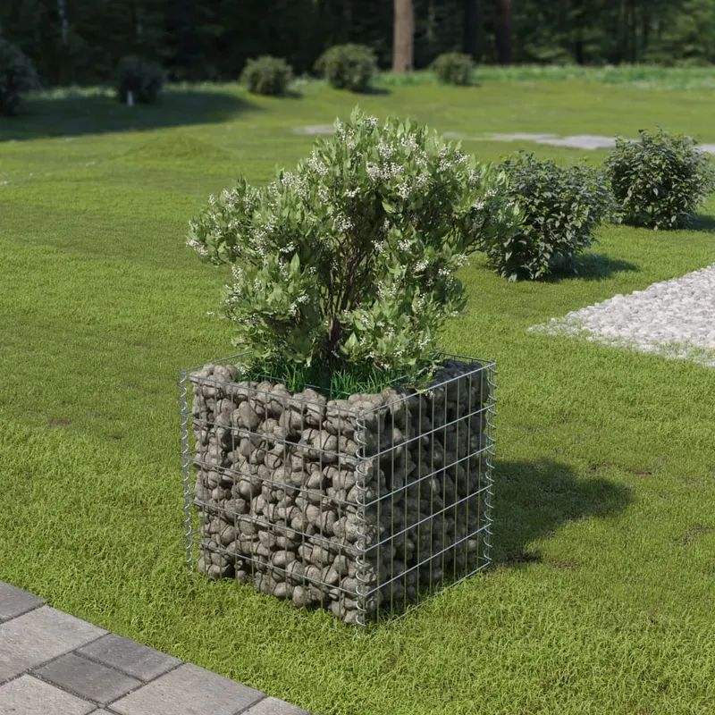 strat inaltat gabion, 50 x 50 x 50 cm, otel galvanizat