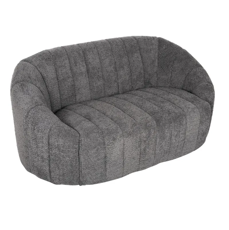 Canapea 2 locuri FORNER BOUCLE GREY 145 CM - Grey