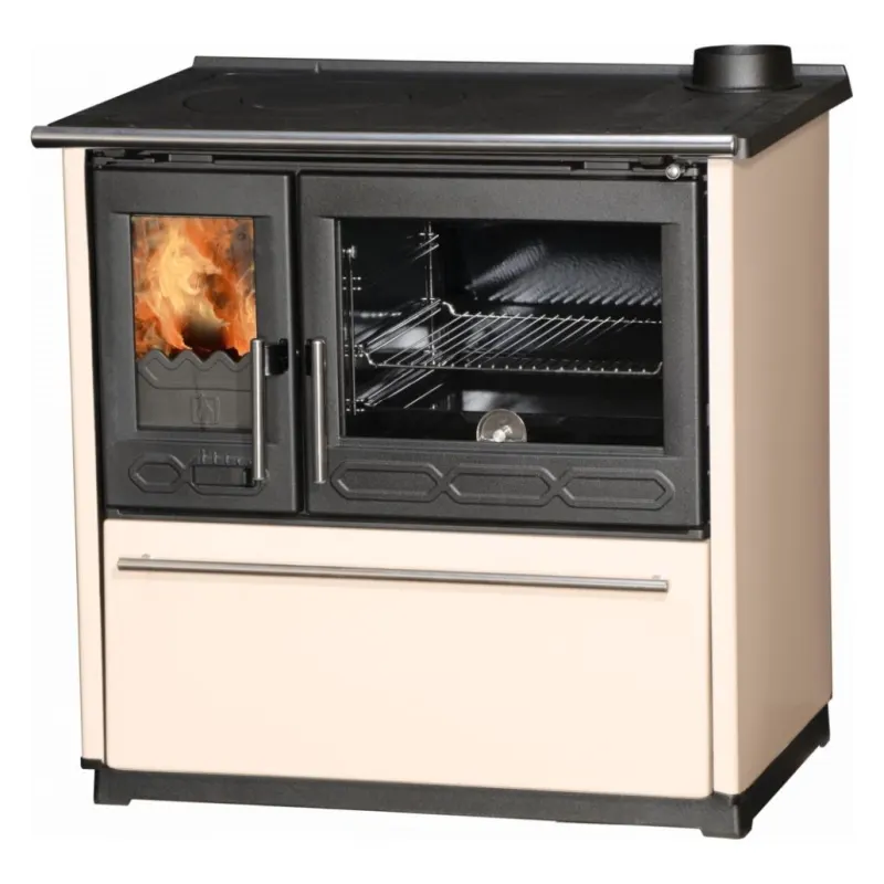 Soba de gatit P85 Crem cu plita si cuptor - 8kW - racord dreapta