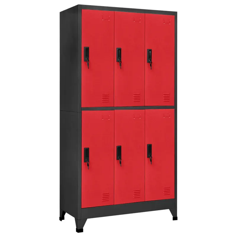 fiset, antracit si rosu, 90x45x180 cm, otel