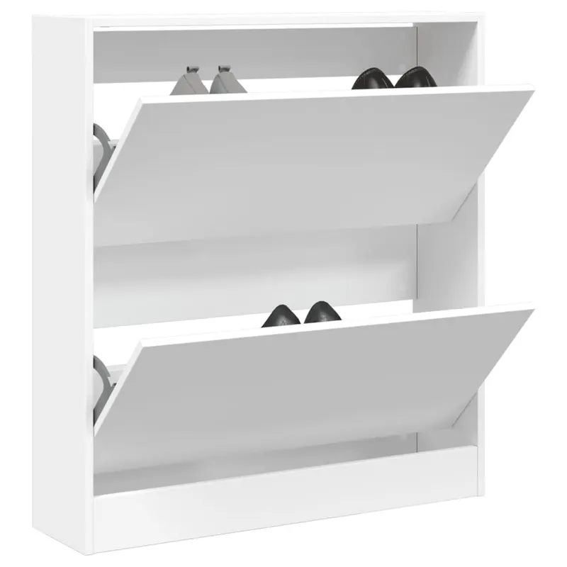 pantofar, alb, 80x21x87,5 cm, lemn compozit