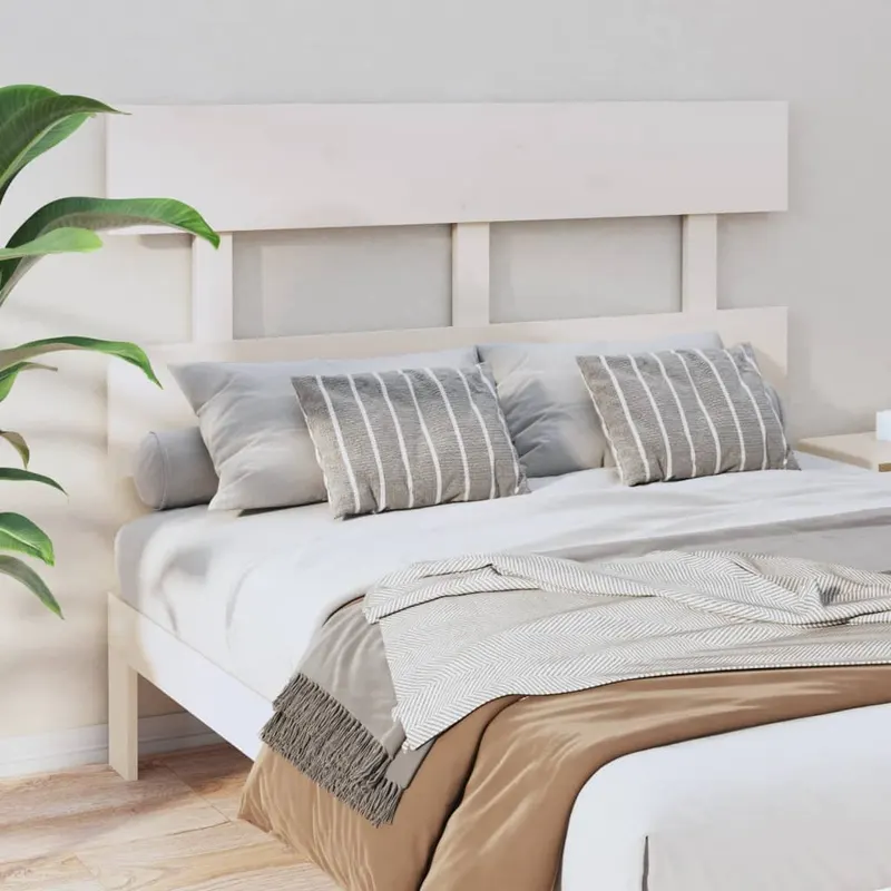 tablie de pat, alb, 124x3x81 cm, lemn masiv de pin