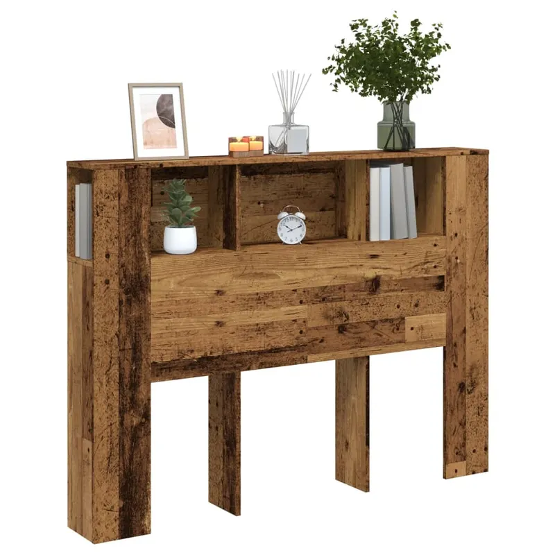 tablie pat cu dulap lemn vechi 140x18,5x102,5 cm lemn prelucrat