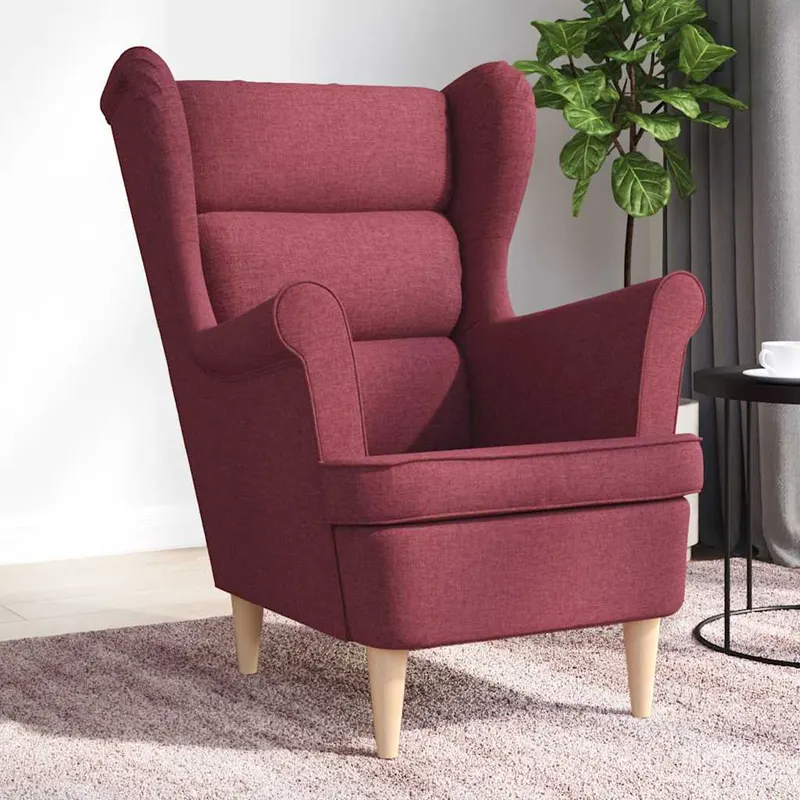 fotoliu, rosu vin, 74x84x100 cm, textil