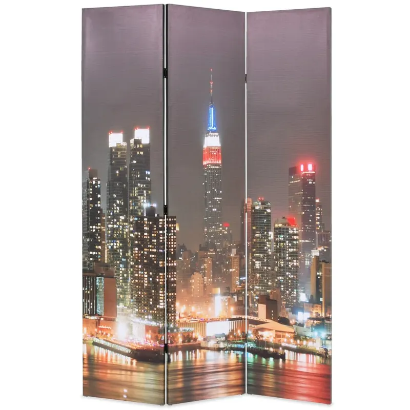 paravan camera pliabil, 120x170 cm, new york pe timp de noapte