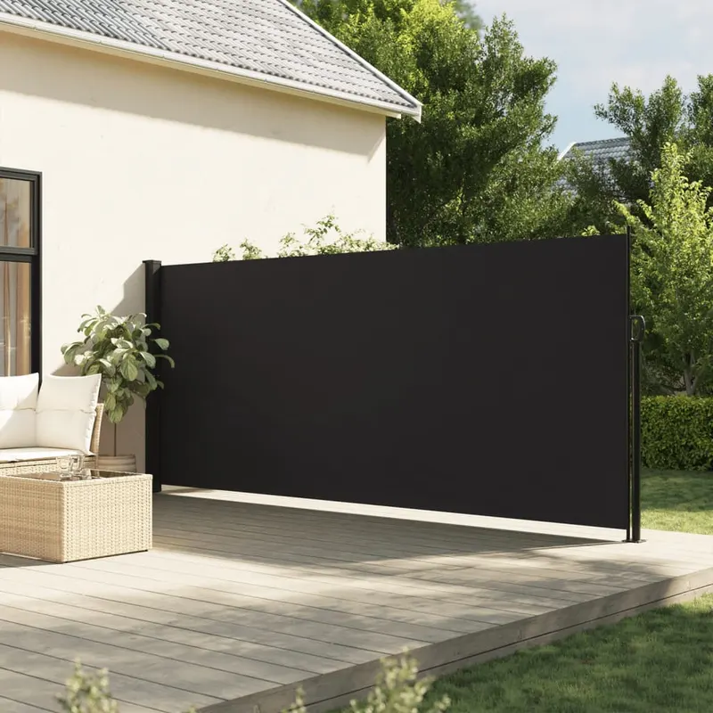 copertina laterala retractabila, negru, 180x300 cm