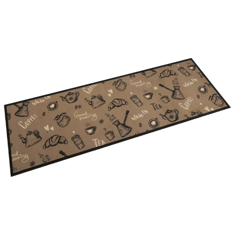 covor de bucatarie lavabil morning, maro, 60x180 cm, catifea