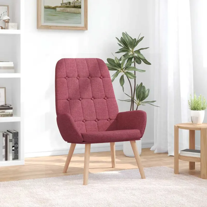 scaun de relaxare, rosu vin, material textil