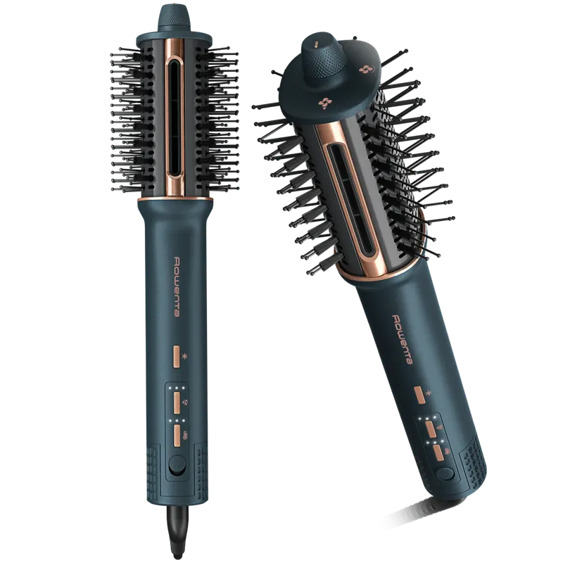 Perie cu aer cald 3 in 1 Rowenta Air Brush 3D UB9720E0, 1100W, non-rotativa, generator de ioni, 3 trepte de viteza temperatura, functie jet de aer