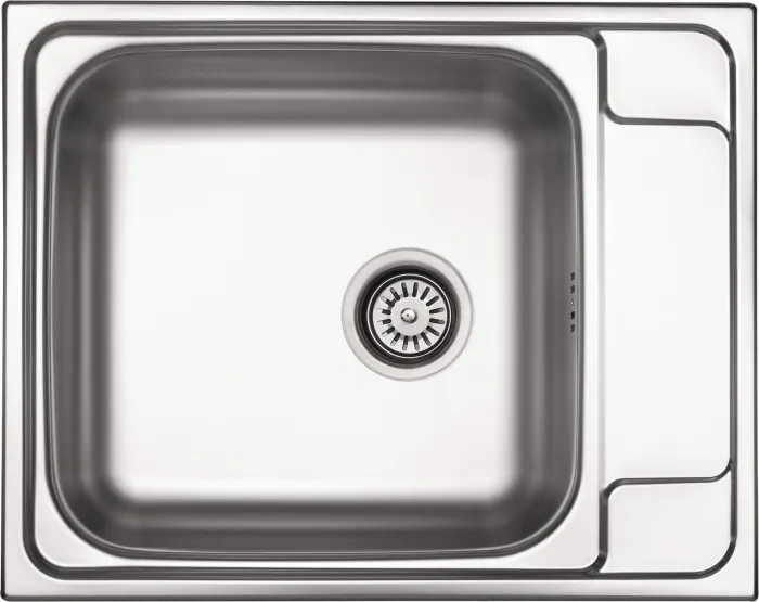 Chiuveta bucatarie din inox, cu picurator, 63x50 cm, otel, Deante Soul
