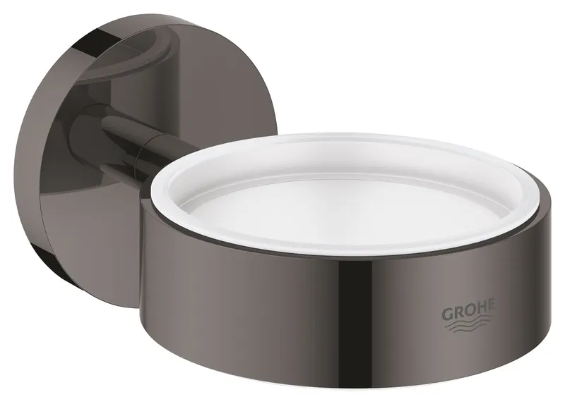 Suport Grohe 40369A01, Essentials, pahar sau savoniera, fixare ascunsa, lucios, grafit