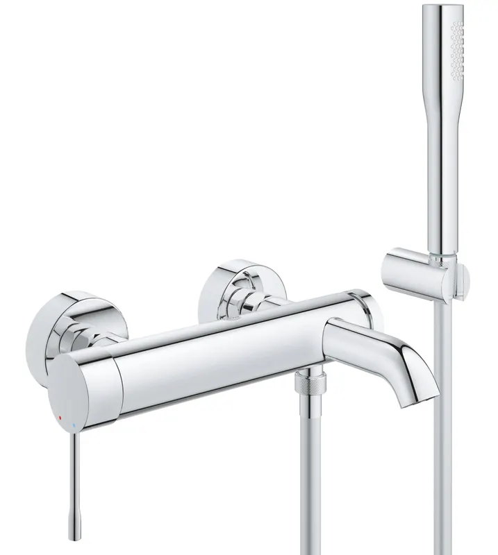 Set baterie cada Grohe 25249001, 1 bar, 36 mm, 1.5 m, 298 mm, 193 mm, 2 orificii instalare, 1 functii para dus, Crom