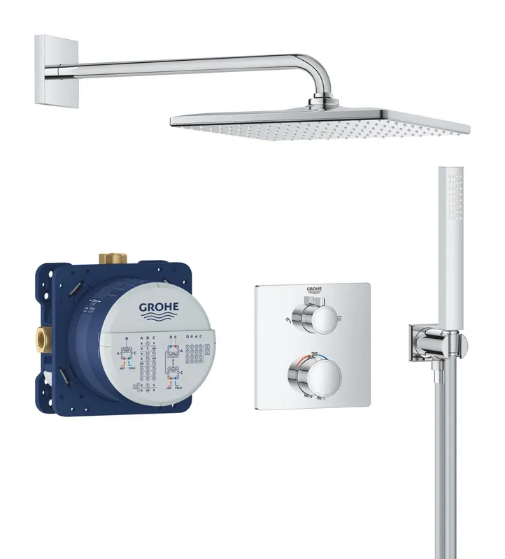 Sistem de dus Grohe 34881000, Precision, tip incastrare incastrat, pentru dus, pentru un dus confortabil zilnic, crom