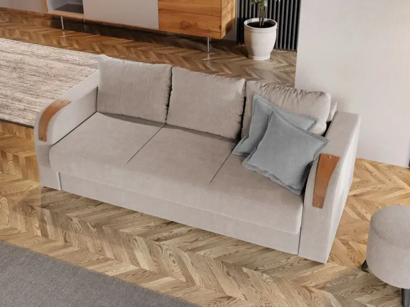 Canapea Extensibila Morelia Crem — imaginea 2