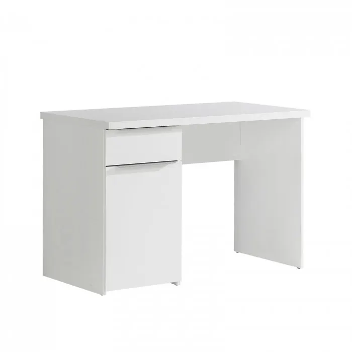 Birou OPUS, cu sertar si usa, alb, 110x60x76,5 cm