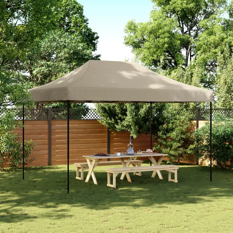 cort de petrecere pliabil pop-up, taupe, 410x279x315 cm