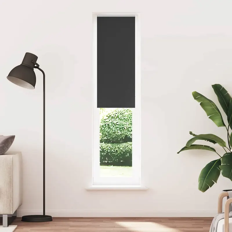jaluza cu role opace negru 60x210 cm latime material 55,7 cm
