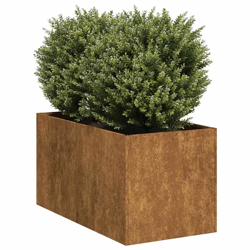 jardiniera rusty 40x80x40 cm otel pentru intemperii