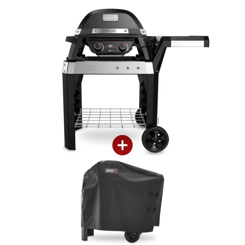 Pro Pack Weber - Gratar electric Weber Pulse 2000 cu suport + husa