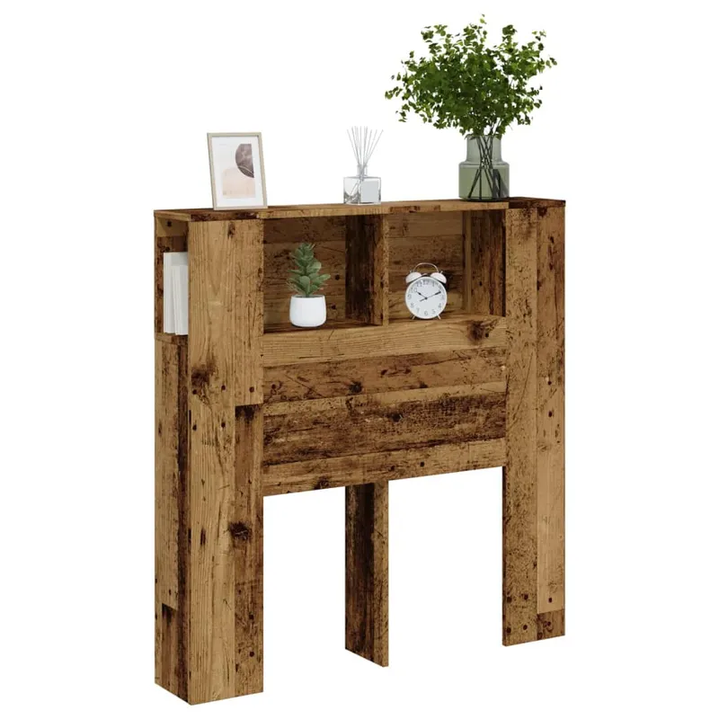 tablie pat cu dulap, lemn vechi 100x19x104,5 cm lemn prelucrat