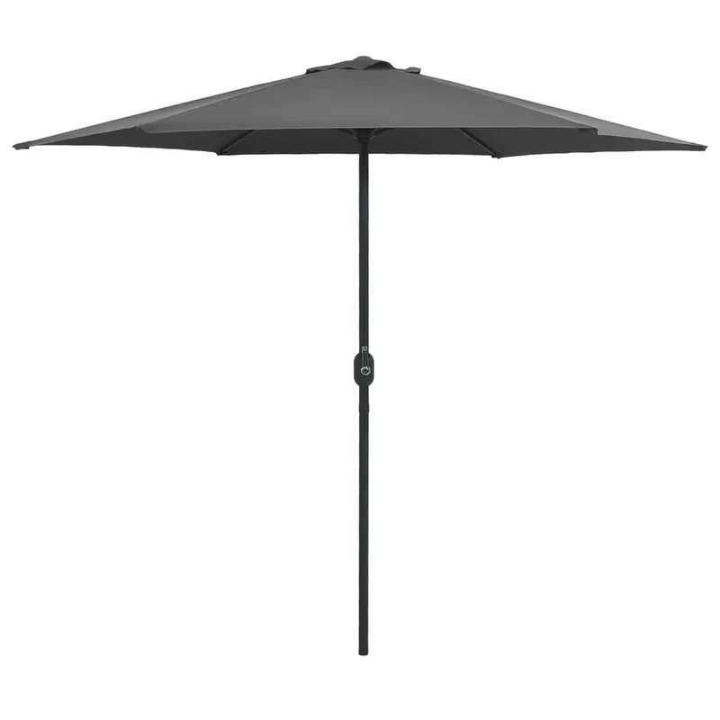 umbrela de soare cu stalp din aluminiu, antracit, 270x246 cm