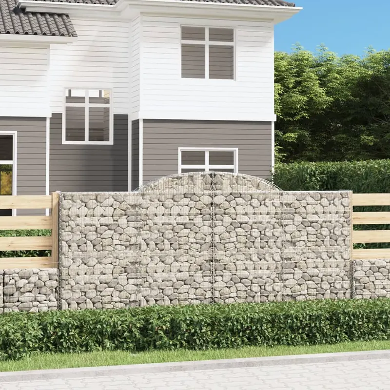cosuri gabion arcuite 13 buc, 300x50x140/160cm, fier galvanizat