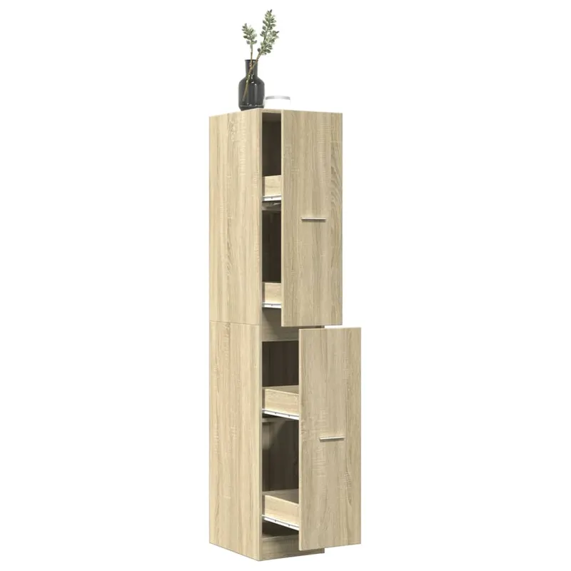 dulap de farmacie, stejar sonoma, 30x41x174,5 cm lemn prelucrat