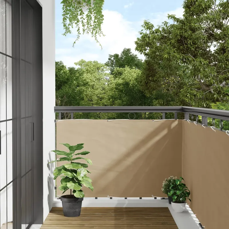 paravan de balcon, bej, 90x300 cm, tesatura oxford