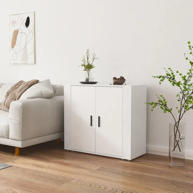 dulap, alb, 80x33x70 cm, lemn prelucrat