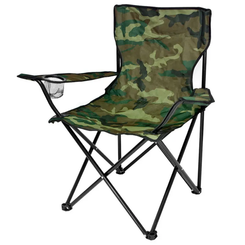 Scaun pliabil camping pescuit suport pahar textil impermeabil, 80x46x80 cm, camuflaj
